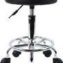 MULTIPLE COLOURS AVAILABLE  PU Leather Round Rolling Stool with Foot Rest Swivel Height Adjustment Spa Drafting Salon Tattoo Work Office Massage Stools Task Chair Small Image 4