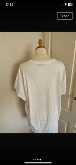 White/silver cotton top size 14 - made in Italy