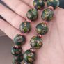 Antique Venetian Style Gabri Eyes & Chevron Glass Beads Necklace Strands Image 9