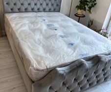 Brand new velvet double bed
