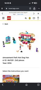 LEGO Friends 41129 Amusement Park Hot Dog Van set