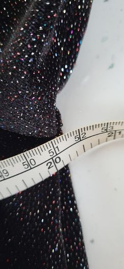 H&M black velvet sparkle dress Sz S (Fit 10-12UK)