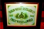 Vintage D.W.D. Dublin Whisky Distillery Framed Ad