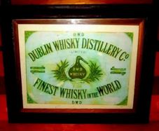 Vintage D.W.D. Dublin Whisky Distillery Framed Ad