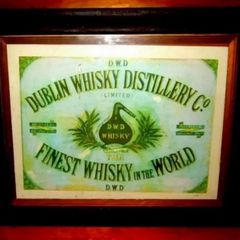 Vintage D.W.D. Dublin Whisky Distillery Framed Ad