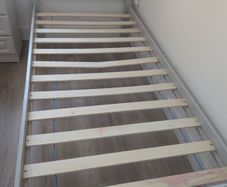Beautiful Grey Single Wooden Bed Frame - Can Deliver