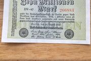 Rare Old 1923 German Banknote - Zehn Millionen (10 Million) Mark