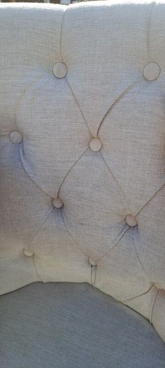 2 French Linen Dining chairs