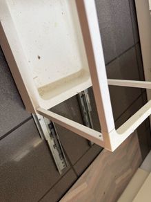 Pull out frame for waste bins
