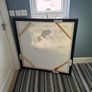 Large Framed Abstract Canvas - Textured with Gold Leaf Detail Image 5