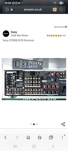 Sony Receiver Model No.STR-DB1070