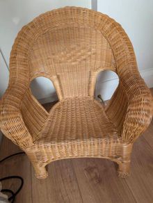 free toddler child wicker armchair