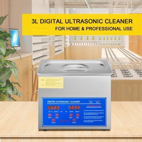 3L Ultrasonic Cleaner Machine Stainless Steel Ultrasonic Cleaning Machine Digital Heater Timer Jewelry Cleaning for Commercial Personal Home Use MULTIPLE SIZES AVAILABLE (FREE SHIPPING)