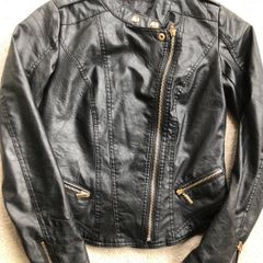 Ladies leather jacket size small (6)