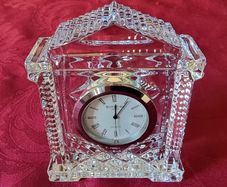 Original And Authentic Waterford Crystal Footed Mantle Clock Made In Ireland