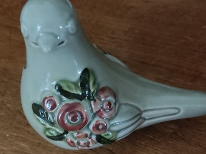 Vintage Swedish Art Bird Figurine Rosa Ljung DECO Hand Made Ceramic