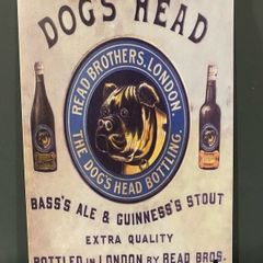 Guinness Dogs Head Tin Metal Sign