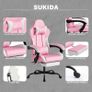 Gaming Chair, Ergonomic Computer Chairs with Footrest, Comfy Office Chair with Headrest, Massage Gaming Chair for Adult, Height Adjustable Pc Chair, 360 Swivel Image 8