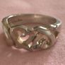 Vintage Tiffany and Co Silver Ring designed by Paloma Picasso- Triple Loving Heart Image 5