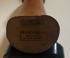 Mid-century Italian Modernist Carved Wood Figurine Of A Monk