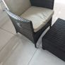 Rathwood reclining garden chairwith cushion, large footstool with cushion Image 5