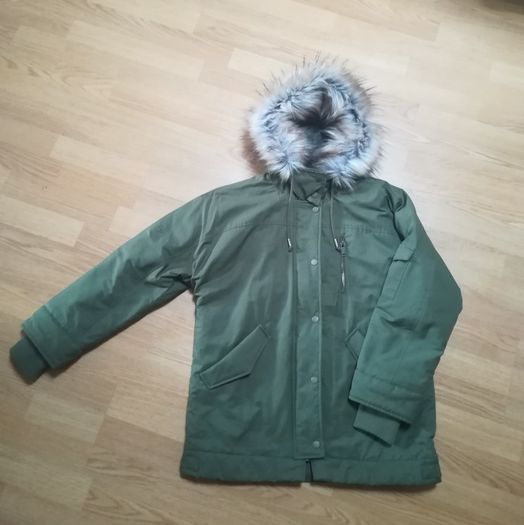H&M warm winter parka in khaki