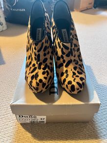 Dune Leopard Ankle Boots