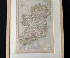 1898 Antique Map of Ireland - Framed Original Times Atlas Plate No. 23