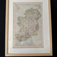 1898 Antique Map of Ireland - Framed Original Times Atlas Plate No. 23