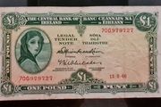 1966 Lady Lavery 1 pound banknote
