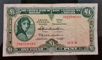 1966 Lady Lavery 1 pound banknote