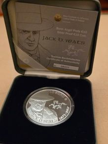 60X Jack B Yeats 10 Euro Silver Proof Coin 2012 From The Irish Central Bank Silver 1oz ounce coin.