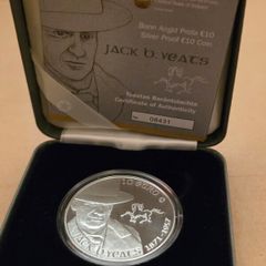 60X Jack B Yeats 10 Euro Silver Proof Coin 2012 From The Irish Central Bank Silver 1oz ounce coin.