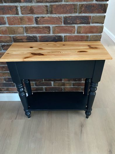 Console table - Hall table refurbished solid pine