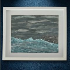 Fine art abstract painting (Fanore beach)
