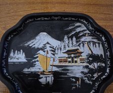 Vintage Metal Tray Manufacturing Co. Ltd. Japan Mount Fuji Fuji-san Made England