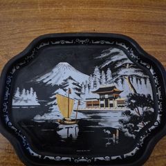 Vintage Metal Tray Manufacturing Co. Ltd. Japan Mount Fuji Fuji-san Made England