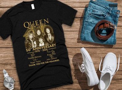 Queen 50th Anniversary 1970-2020 T Shirt