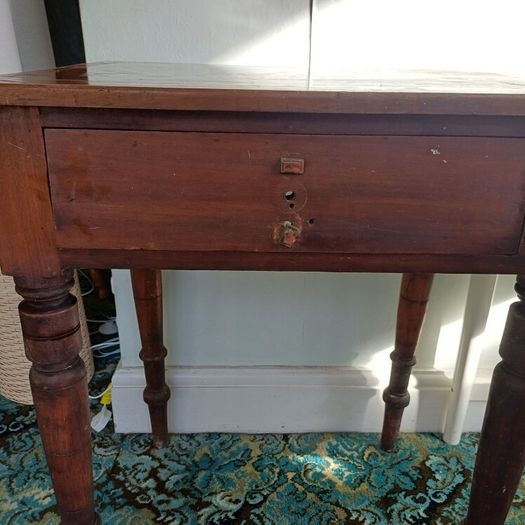 Vintage Early 1900s Dark Wood Hall Table Project