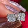 2 Carat White Gold Diamond Earrings Image 2