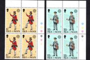 1979 Isle of Man Europa: Communications Commemorative Stamp Control Blocks Mint Never Hinged (MNH)