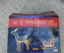 Christmas reindeer sleigh