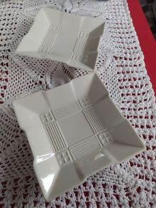 2 Belleek sweetmeat dishes