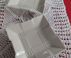 2 Belleek sweetmeat dishes