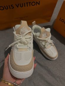 LV Trainer Sneakers  Beige & White  EUR 38