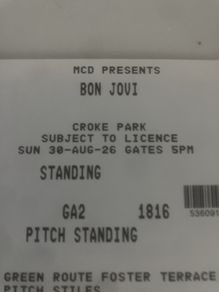 Bon jovi  Croke park Sunday