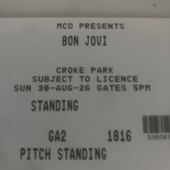 Bon jovi  Croke park Sunday