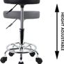 MULTIPLE COLOURS AVAILABLE  PU Leather Round Rolling Stool with Foot Rest Swivel Height Adjustment Spa Drafting Salon Tattoo Work Office Massage Stools Task Chair Small Image 8