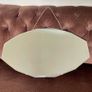 Petite Oval Bevelled Early 20th Century Frameless Mirror with Original Chain Image 4