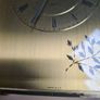 VINTAGE WM WIDDOP carraige clock gold tone with roman numerals mantel clock Image 9